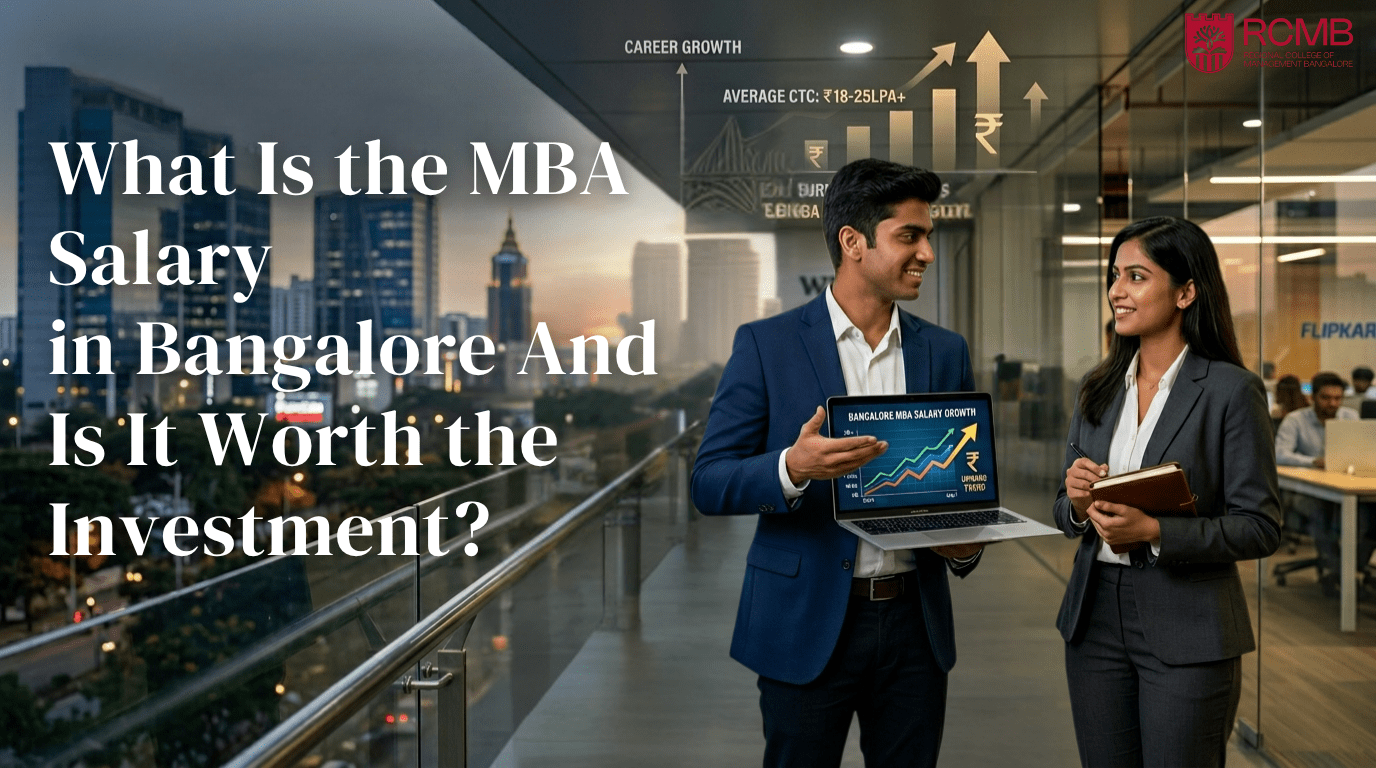 MBA students and young professionals in Bangalore corporate offices representing career growth and salary opportunities after MBA