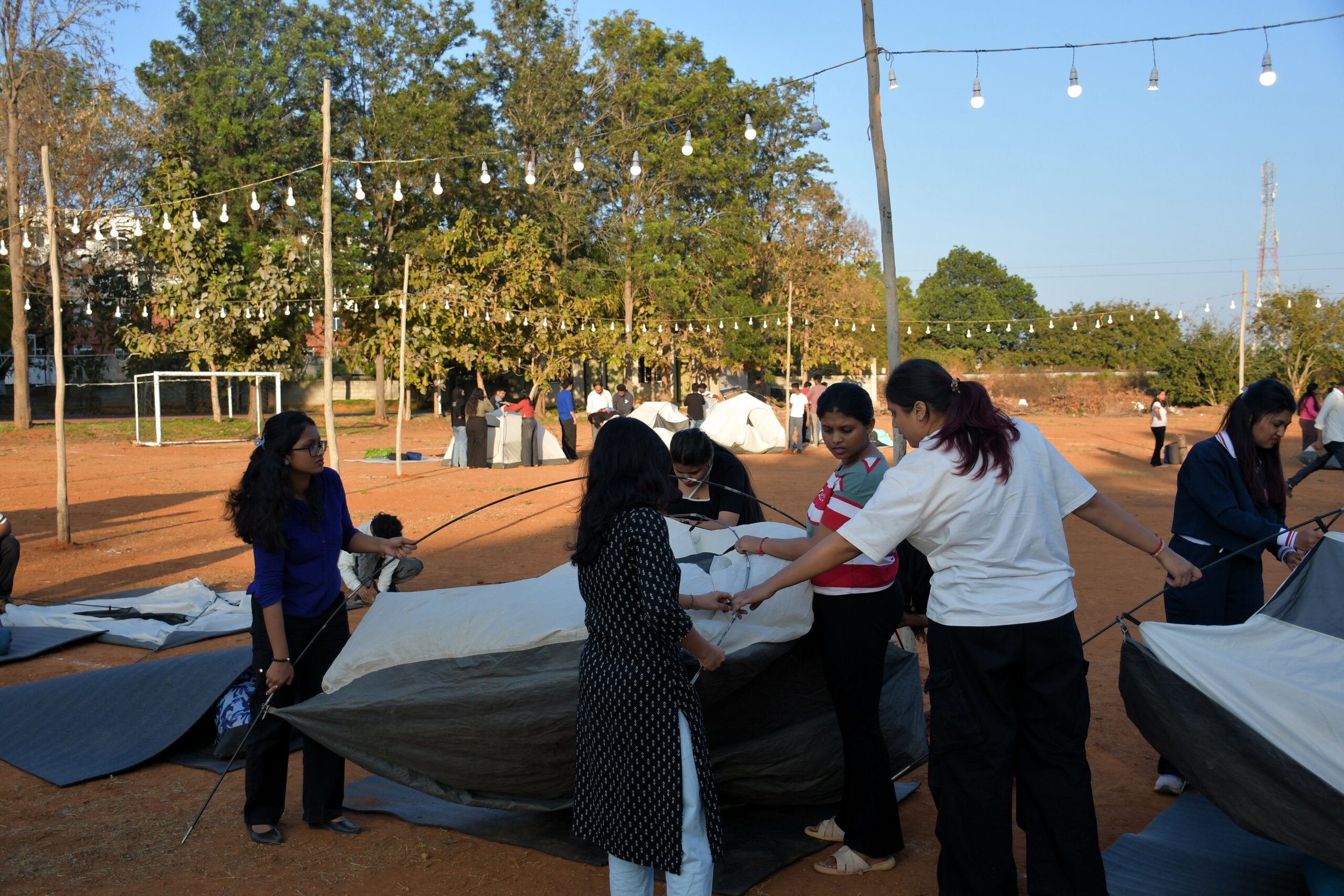 Building camp together