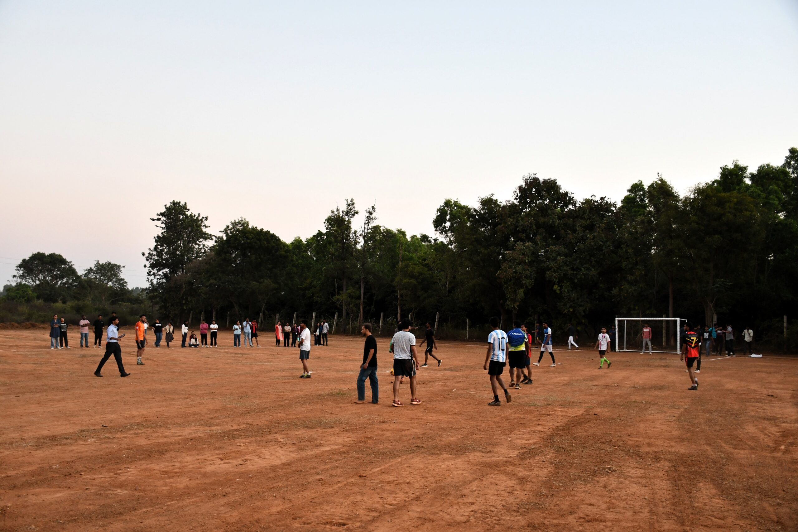 Football on the campus ground