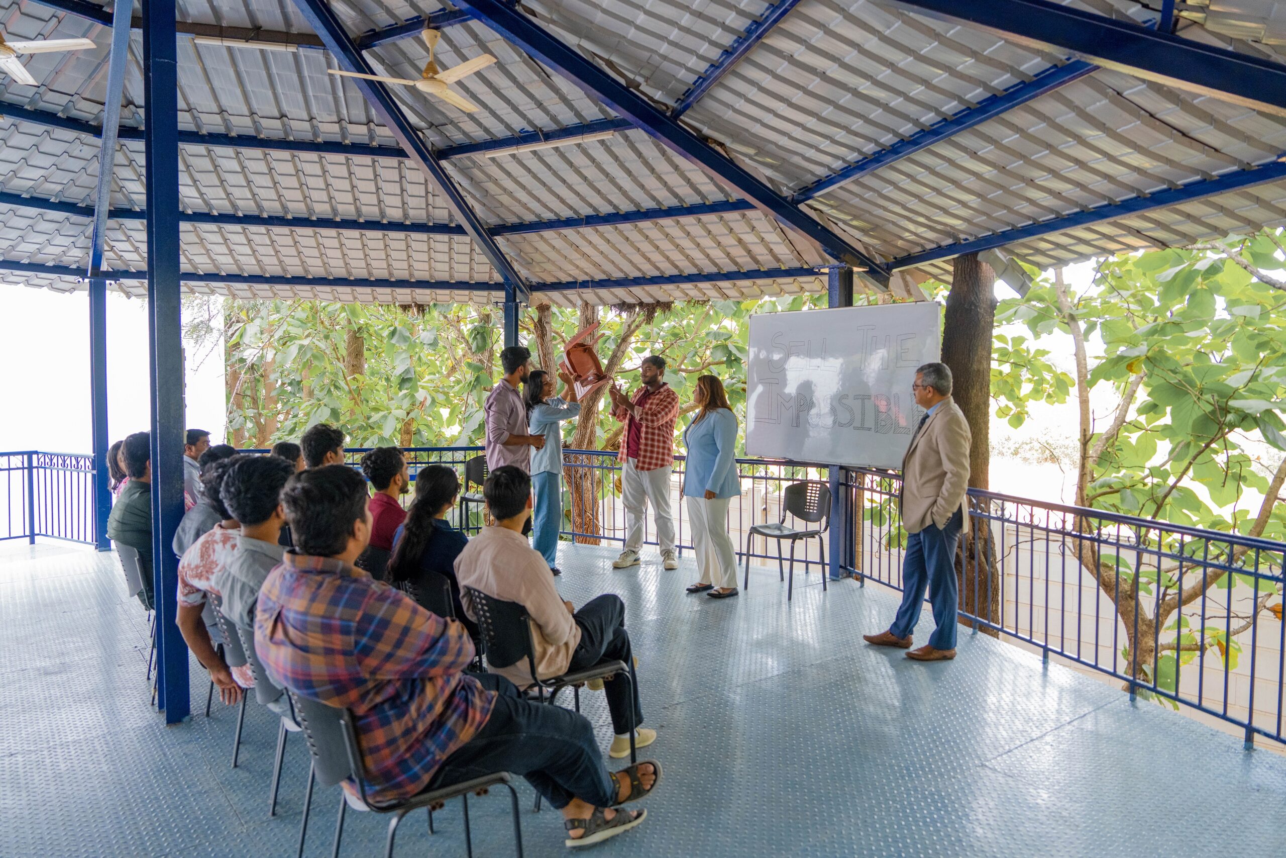 Learning in the outdoor pavilion